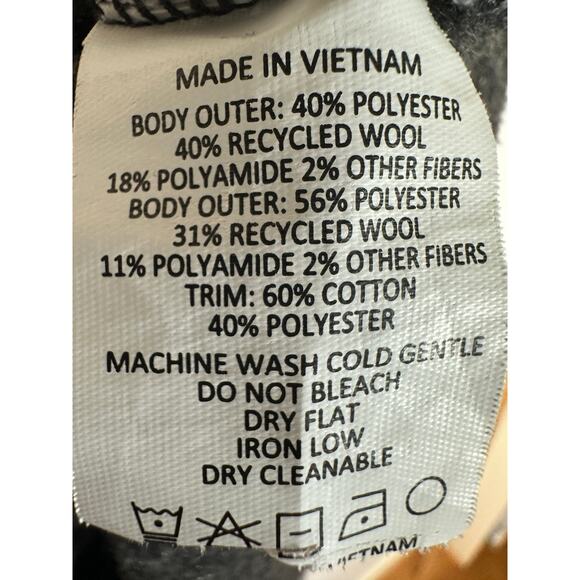 Prana Womans S Lucia Wool Blend Knit Sweater Jacket Herringbone Cozy Gray EUC! - Picture 7 of 8